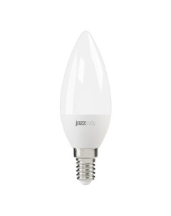 Лампа светодиодная E14 9 Вт 75 Вт свеча 3000 К свет теплый белый PLED SP C37 Jazzway