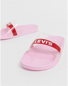 Розовые шлепанцы с логотипом Levi's®