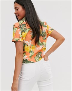 Комбинируемая рубашка с тропическим узором Miss selfridge