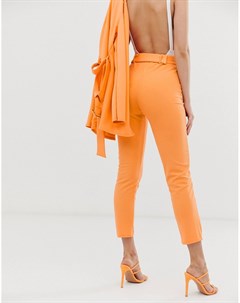 Оранжевые комбинируемые брюки сигареты Missguided
