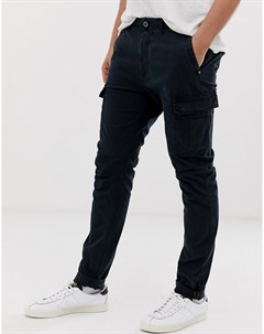 Черные узкие брюки карго Surplus Superdry