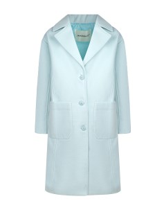 Пальто бирюзового цвета с накладными карманами Hinnominate