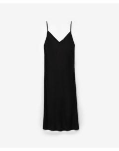 Платье комбинация прямой формы черное Glvr