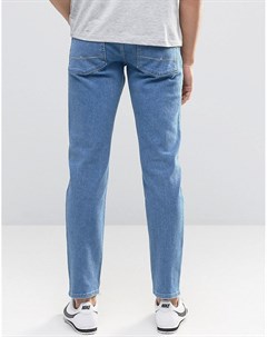 Синие выбеленные стретчевые джинсы слим Asos