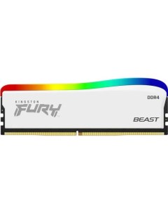 Оперативная память для компьютера 16Gb 1x16Gb PC4 25600 3200MHz DDR4 DIMM CL16 Fury Beast RGB KF432C Kingston