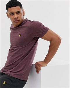 Бордовая меланжевая футболка с логотипом Lyle & scott fitness