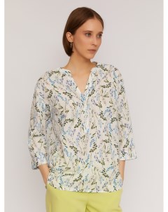 Блузка из хлопка с растительным принтом Zolla