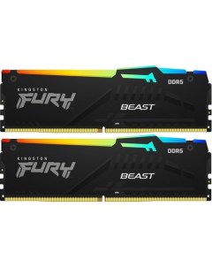 Оперативная память Fury Beast Black KF560C36BBEAK2 64 DDR5 2x 32ГБ 6000МГц DIMM Ret Kingston