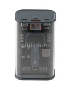 Внешний аккумулятор Power Bank NRG Chrystal 10000мAч серый Deppa