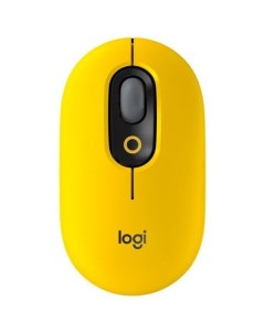 Мышь POP Mouse with emoji оптическая беспроводная USB желтый и черный Logitech