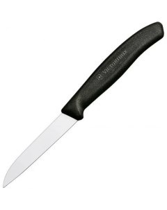 Нож кухонный Swiss Classic для овощей 80мм заточка прямая стальной черный Victorinox