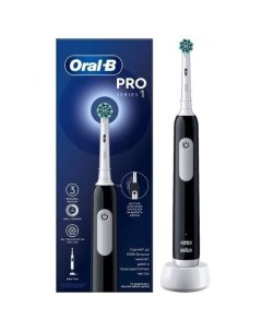 Электрическая зубная щетка Cross Action Pro 1 500 D305 513 3 насадки для щётки 1шт цвет черный Oral-b