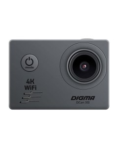 Экшн камера DiCam 300 4K WiFi серый Digma