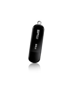 Флешка USB LuxMini 322 64ГБ USB2 0 черный Silicon power