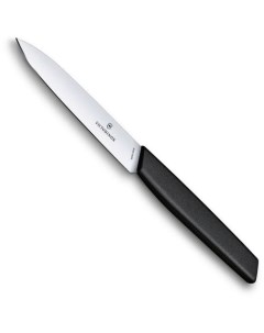 Нож кухонный Swiss Modern универсальный 100мм заточка прямая стальной черный Victorinox