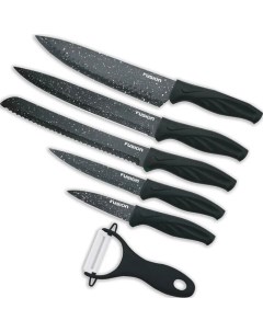 Набор кухонных ножей SKP6001 black Fusion
