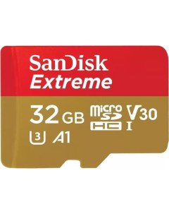 Карта памяти Extreme microSDHC 32ГБ SDSQXAF 032G GN6MN SD адаптер Sandisk