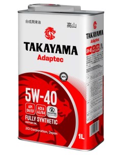 Масло моторное синтетическое 5W40 1 л Takayama