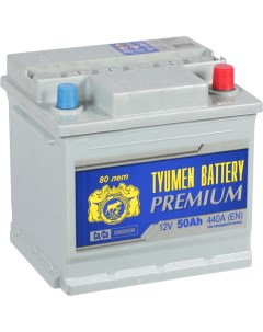 Автомобильный аккумулятор Premium 50 Ач обратная полярность L1 Tyumen battery