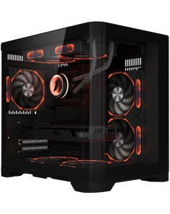 Корпус UVIEW UV5, mATX, Mini-Tower, 2xUSB 3.0, черный, без БП (UV5-BK) 1stplayer