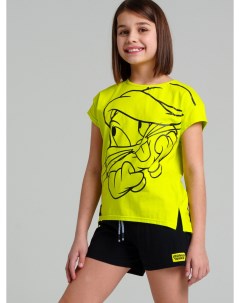Комплект трикотажный фуфайка футболка шорты пояс Playtoday