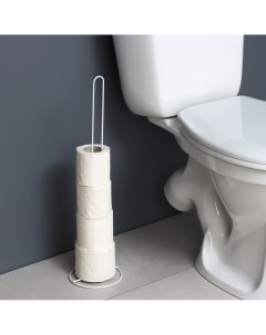 Держатель для рулонов туалетной бумаги 55 14 14 см цвет белый Доляна