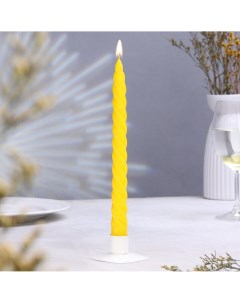 Свеча витая 2 2х 25 см лакированная желтая Дарим красиво