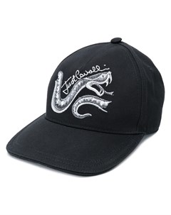 Just cavalli кепка с вышитой змеей и логотипом s черный Just cavalli