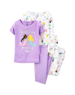 Пижама для девочки с русалками 4 предмета Carter`s