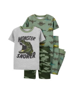 Пижама для мальчика с динозаврами 4 предмета 3L919810 Carter`s