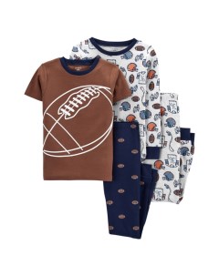 Пижама для мальчика с мячами 4 предмета 3L809010 Carter`s