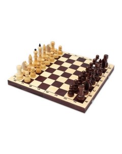 Шахматы обиходные лак с темной доской Р 11 Nobrand