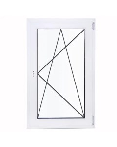 Пластиковое окно ПВХ одностворчатое 120x60 мм ВxШ однокамерный стеклопакет цвет белый серый антрацит Века