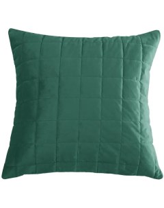 Подушка Etna 50x50 см велюр цвет темно зеленый Inspire