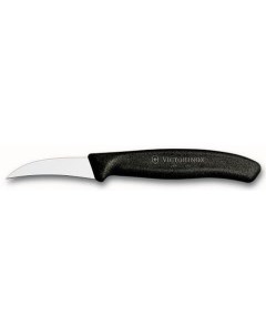 Нож кухонный Swiss Classic для чистки овощей и фруктов 60мм заточка прямая стальной черный Victorinox