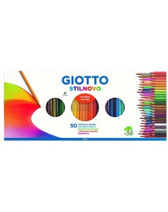 Набор карандашей цветных Giotto Stilnovo 50 цв точилка в картонной коробке Fila