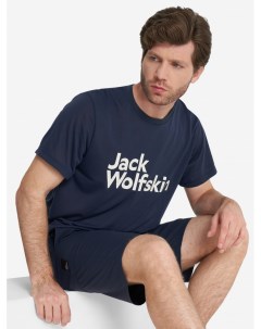 Футболка мужская Brand Синий Jack wolfskin