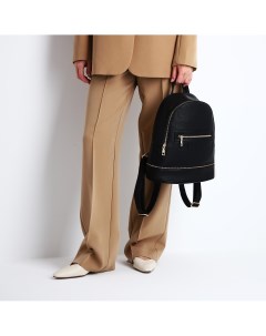 Рюкзак женский из искусственной кожи на молнии 1 карман цвет коричневый Nobrand