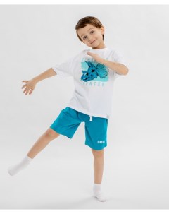 Пижама с принтом мультицвет для мальчика Button blue