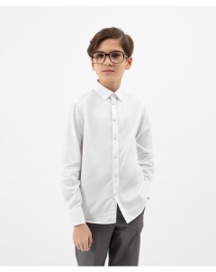 Сорочка классическая с длинным рукавом белая для мальчика Gulliver