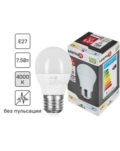 Лампа светодиодная E27 175 250 В 7 5 Вт груша 750 лм нейтральный белый цвет света Lexman