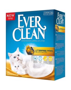 Наполнитель для кошачьего туалета Litter free Paws комкующийся д идеально чистых лап 10л Ever clean