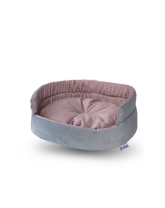 Лежак для животных Comfort Shell 62x50x18см пудрово-серый Foxie