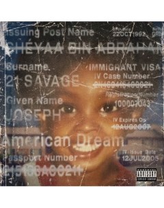 Виниловая пластинка 21 Savage American Dream 2LP Республика