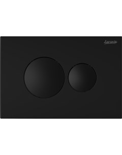 Кнопка смыва круглая черная матовая 7313 Loranto