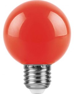 Лампа светодиодная E27 шар G60 3Вт красный LB 371 25905 Feron