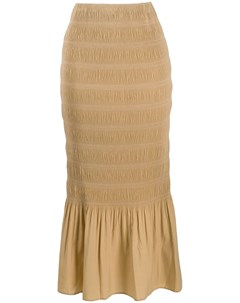 Toteme облегающая юбка с оборками нейтральные цвета Toteme
