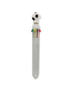 Ручка шариковая автоматическая 10 ти цветная спортивные мячи спиннер белая Nobrand