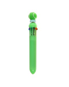Ручка шариковая автоматическая 10 ти цветная спортивные мячи спиннер зеленый Nobrand