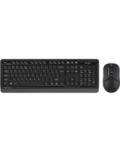 Клавиатура мышь Fstyler FG1012 клав черный серый мышь черный USB беспроводная Multimedia FG1012 BLAC A4tech